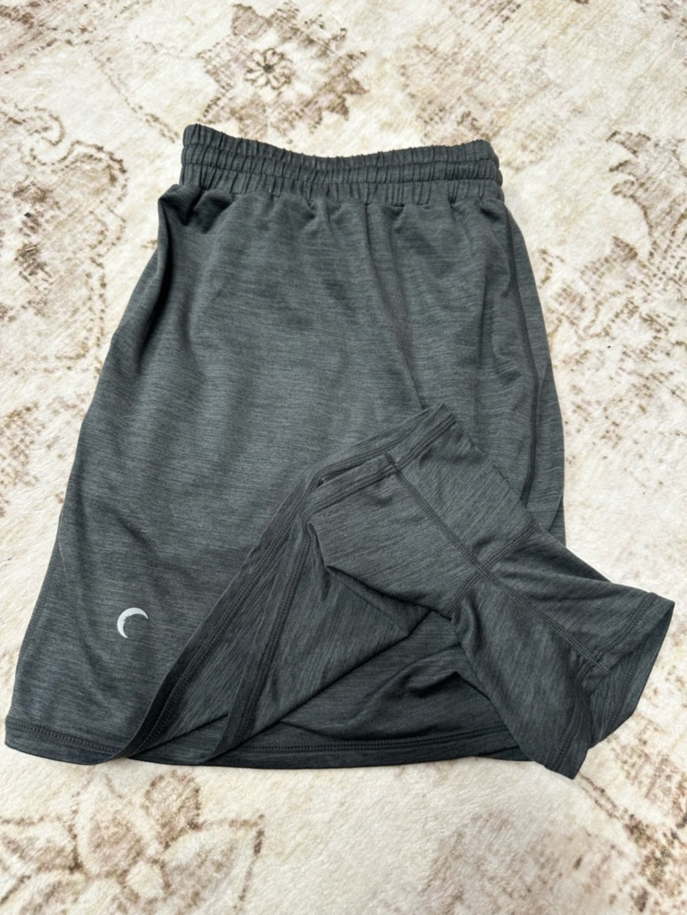 Zyia Dark Heathered Black Athletic Shorts